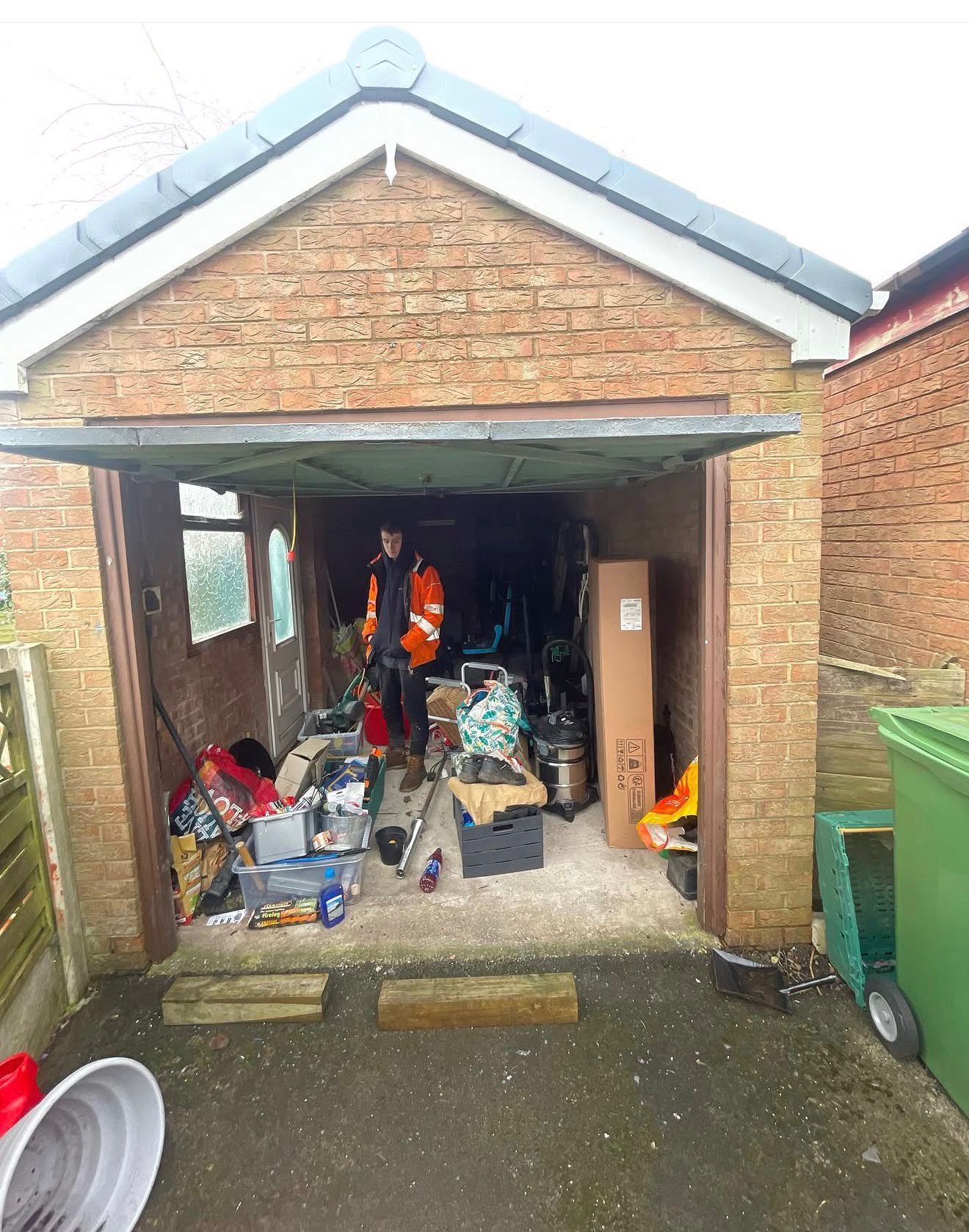 Detached garage conversion to home gym in Aspull, Wigan by Ridgeline Carpentry & Construction
